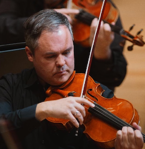 Jacob Adams playing viola