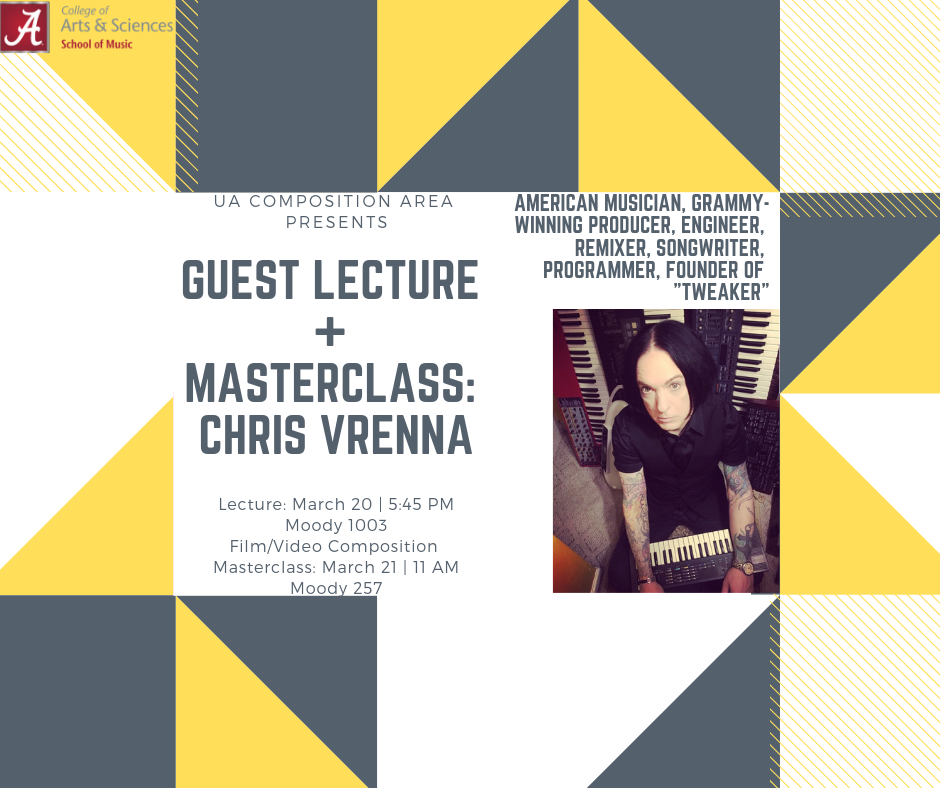 Guest lecture and masterclass: Chris vrenna poster