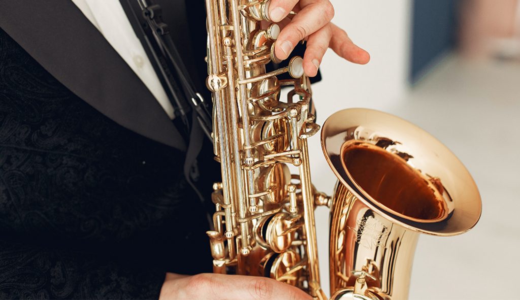 musician playing a saxophone