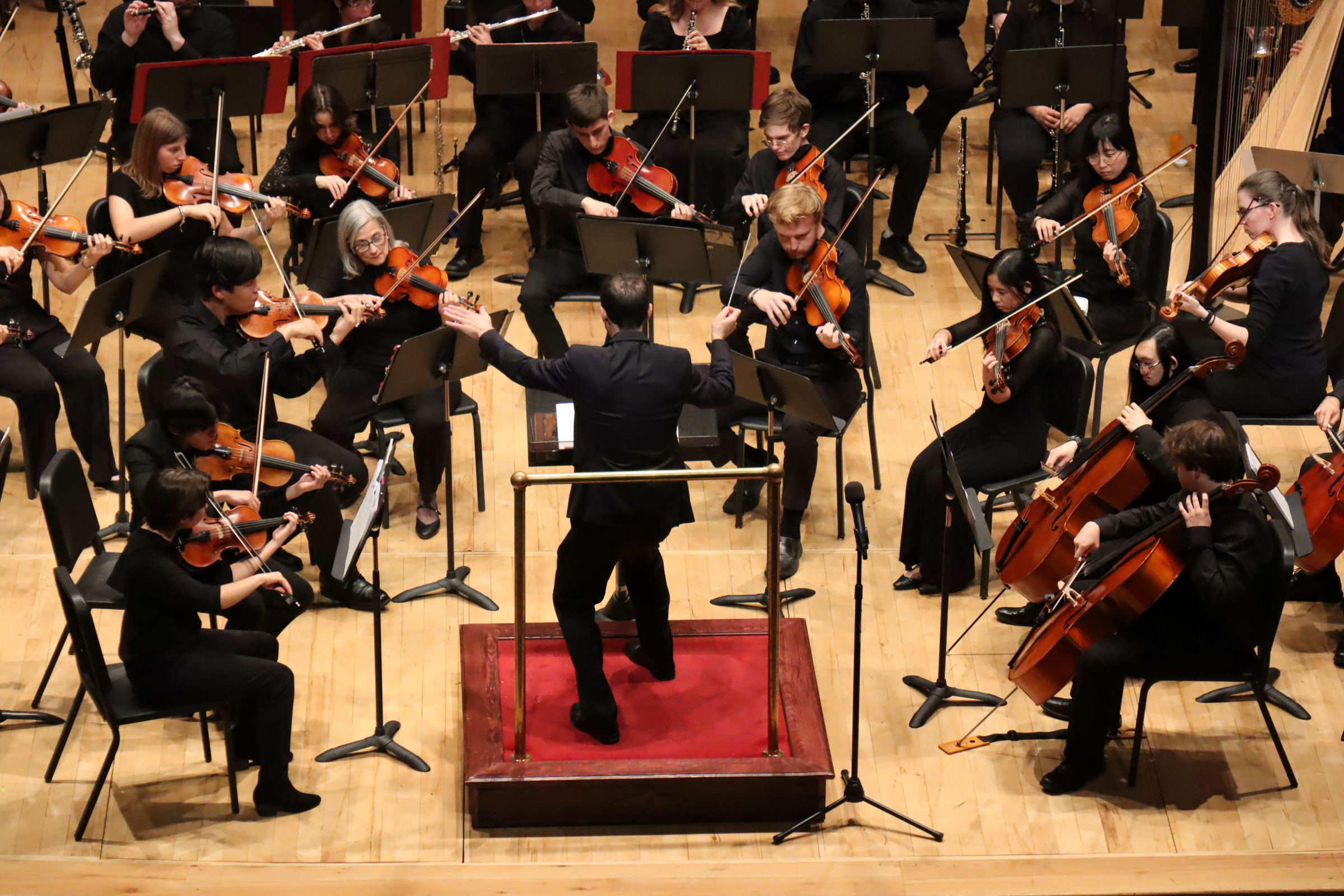 orchestra performing on stage